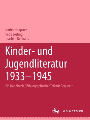 cover image of Kinder- und Jugendliteratur 1933-1945